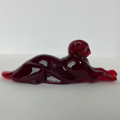 -49- HEISEY | By Mosser Imperial Ruby Red Panther