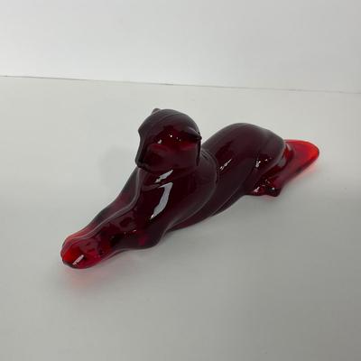 -49- HEISEY | By Mosser Imperial Ruby Red Panther