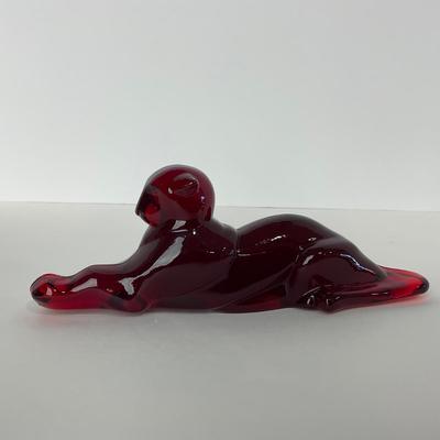 -49- HEISEY | By Mosser Imperial Ruby Red Panther