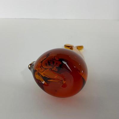 -54- Unmarked | Amber Glass Breaching Whale