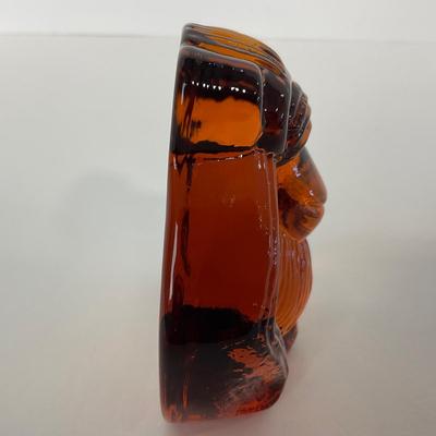 -55- VIKING | See No Evil Amber Monkey | Paperweight