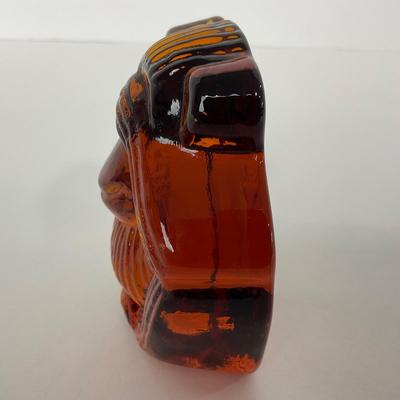 -55- VIKING | See No Evil Amber Monkey | Paperweight