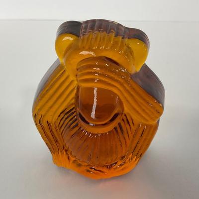 -55- VIKING | See No Evil Amber Monkey | Paperweight