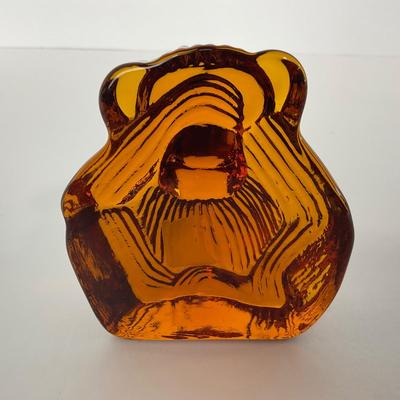-55- VIKING | See No Evil Amber Monkey | Paperweight