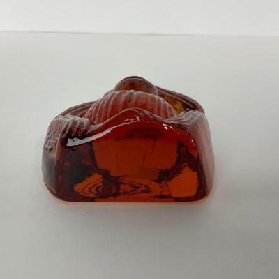 -55- VIKING | See No Evil Amber Monkey | Paperweight