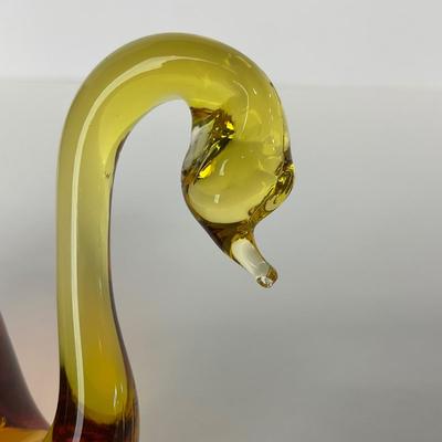 -57- PILGRIM | Amber Swan Paperweight