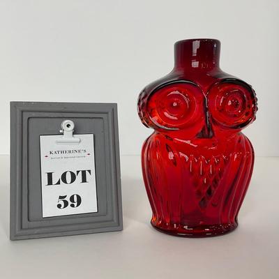 -59- VIKING | Ruby Red Owl Decanter
