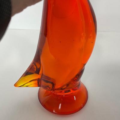 -60- VIKING | Mid Century Epic Orange Amberina Duck | Stretched Neck