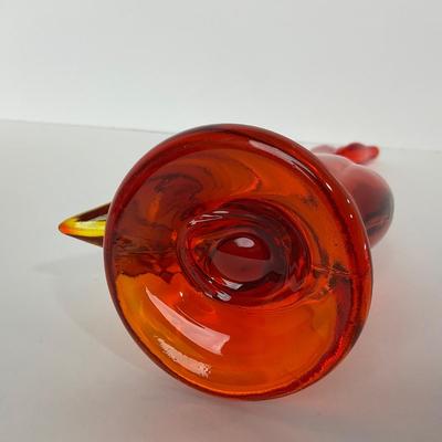 -60- VIKING | Mid Century Epic Orange Amberina Duck | Stretched Neck