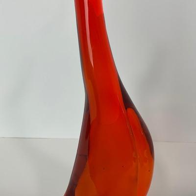 -60- VIKING | Mid Century Epic Orange Amberina Duck | Stretched Neck