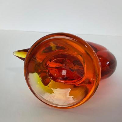 -61- VIKING | Mid Century Epic Orange Amberina Duck | Curved Neck