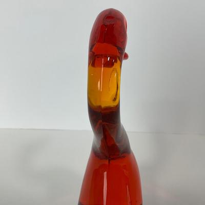 -61- VIKING | Mid Century Epic Orange Amberina Duck | Curved Neck