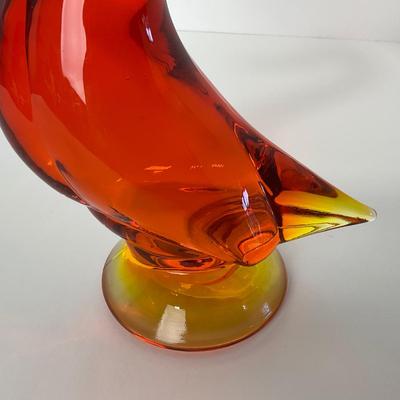-61- VIKING | Mid Century Epic Orange Amberina Duck | Curved Neck