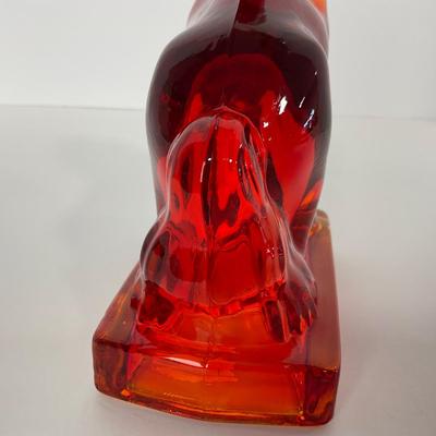 -63- LE SMITH | Red Amberina Rearing Horse | Bookend