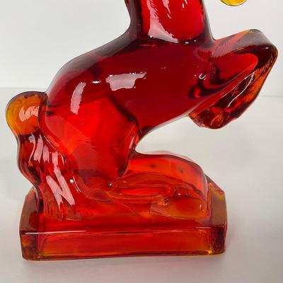 -63- LE SMITH | Red Amberina Rearing Horse | Bookend