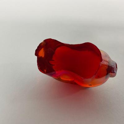 -72- IMPERIAL | Amberina Orange & Iridized Piglet