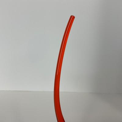-75- VIKING | Mid Century Orange Red Amberina Long Tail Bird