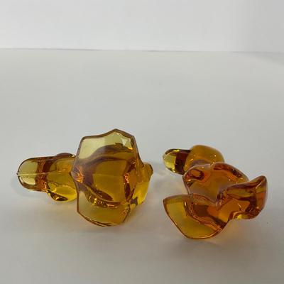 -78- FOSTORIA | Crystal Amber Momma Duck & Ducklings