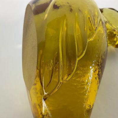 -80- HEISEY | By Imperial Sunshine Yellow Momma Wood Duck & Ducklings | Marked