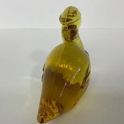 -80- HEISEY | By Imperial Sunshine Yellow Momma Wood Duck & Ducklings | Marked