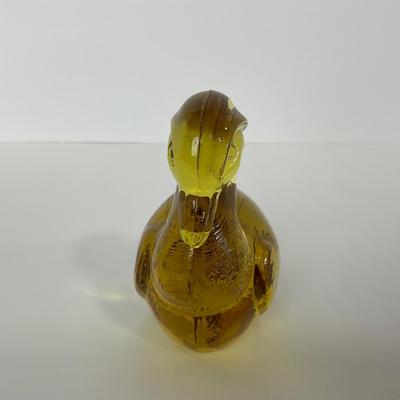 -80- HEISEY | By Imperial Sunshine Yellow Momma Wood Duck & Ducklings | Marked