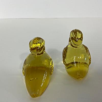 -80- HEISEY | By Imperial Sunshine Yellow Momma Wood Duck & Ducklings | Marked