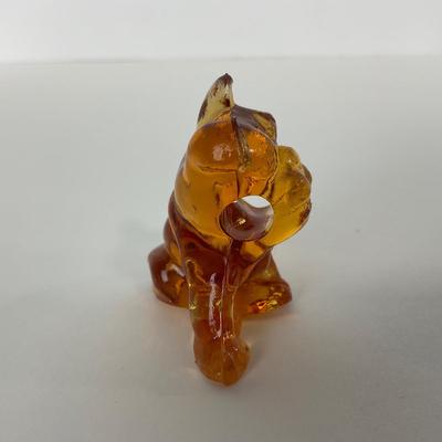 -82- IMPERIAL | Marked Yellow Iridescent Bulldog | Small Amber Bulldog