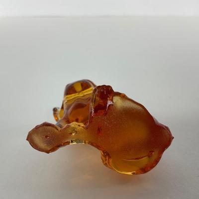 -82- IMPERIAL | Marked Yellow Iridescent Bulldog | Small Amber Bulldog