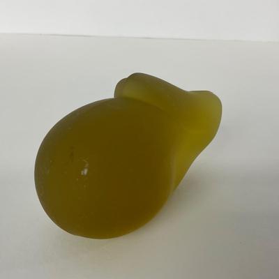 -83- FOSTORIA | Amber Satin Glass Rabbit
