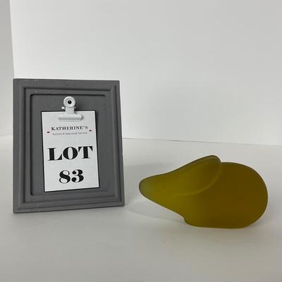 -83- FOSTORIA | Amber Satin Glass Rabbit
