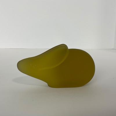 -83- FOSTORIA | Amber Satin Glass Rabbit