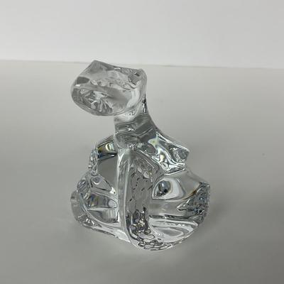 -84- BACCARAT | Signed & Marked Crystal Zodiac Coiled Snake