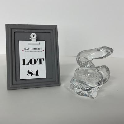 -84- BACCARAT | Signed & Marked Crystal Zodiac Coiled Snake
