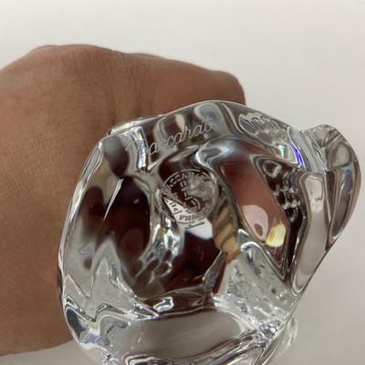-84- BACCARAT | Signed & Marked Crystal Zodiac Coiled Snake
