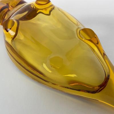 -87- VIKING | Amber Alligator Ash Tray