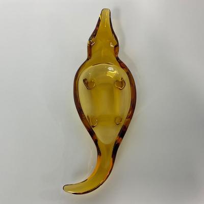 -87- VIKING | Amber Alligator Ash Tray