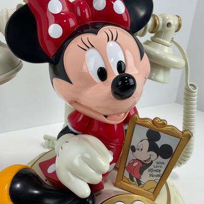 -7- HOME | Vintage Disney Minnie Mouse Telephone | Corded Push Button Landline