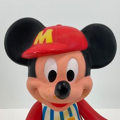 -9- TOY | Vintage 1970â€™s Rubber Plastic Mickey Mouse Baseball Doll