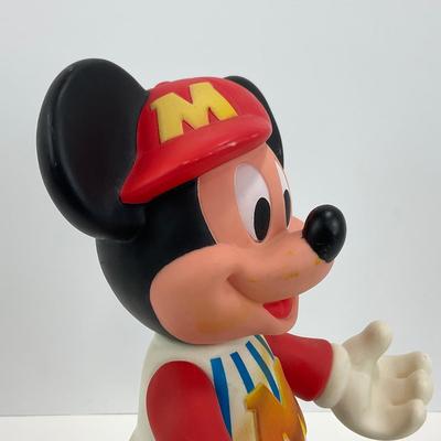 -9- TOY | Vintage 1970â€™s Rubber Plastic Mickey Mouse Baseball Doll