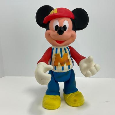 -9- TOY | Vintage 1970â€™s Rubber Plastic Mickey Mouse Baseball Doll