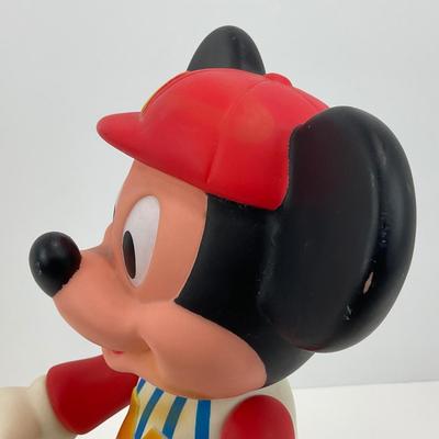 -9- TOY | Vintage 1970â€™s Rubber Plastic Mickey Mouse Baseball Doll