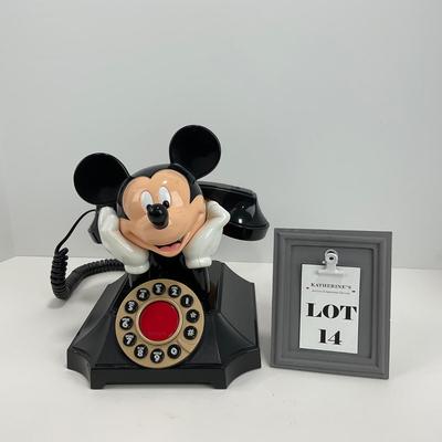 -14- HOME | 1970â€™s Mickey Mouse Rotary Style Push Button Landline