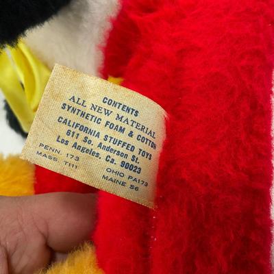 -15- TOY | Vintage Mickey Mouse Plush | Walt Disney Productions California