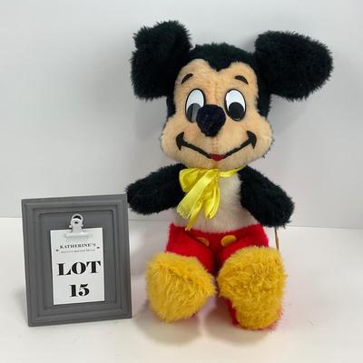 -15- TOY | Vintage Mickey Mouse Plush | Walt Disney Productions California