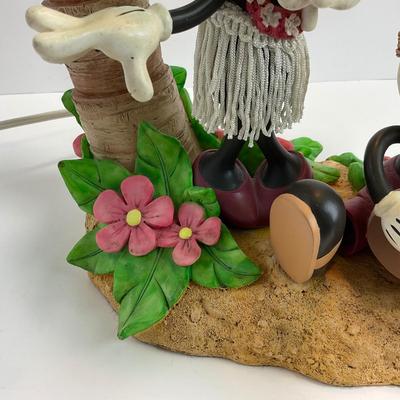 -18- HOME | Disney Mickey & Minnie Hawaiian Hula Palm Tree Table Lamp