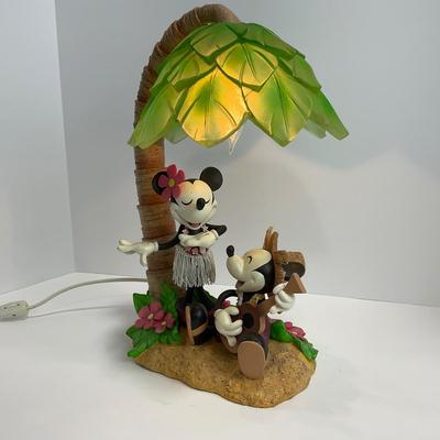 -18- HOME | Disney Mickey & Minnie Hawaiian Hula Palm Tree Table Lamp