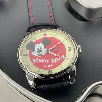 -27- COLLECTIBLE | 2005 Mickey Mouse Club Character Watch & Tin | 50th Anniversary