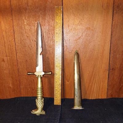 Vintage brass dagger