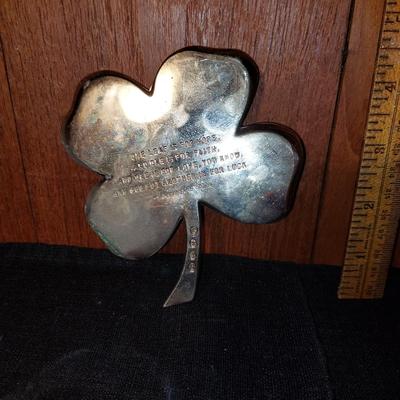 Heavy brass 4 leaf clover