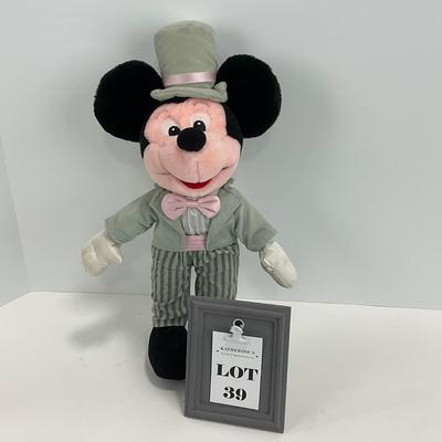 -39- TOY | Vintage Mickey In Gray Suit Stuffed Animal